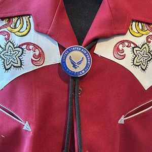 New Bolo tie featuring Air Force Veteran coin.